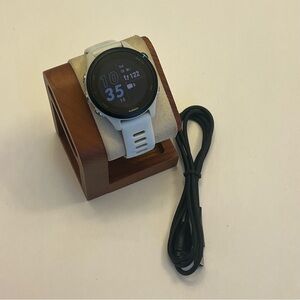 Garmin Forerunner 255s Music, Tested Mac Charger Included, White